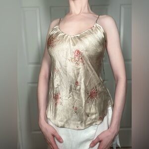 Reformation Satin Floral Camisole
